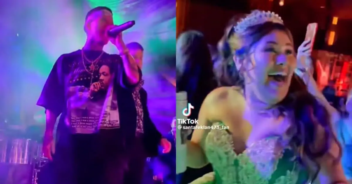 Santa Fe Klan aparece de sorpresa en quinceañera y canta Las Mañanitas