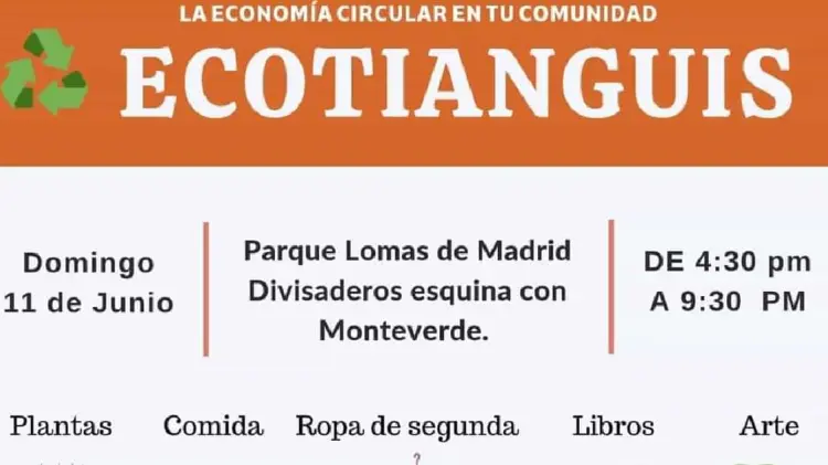Ambientalistas realizarán tercer Ecotianguis en Lomas de Madrid (Foto:Especial/EXPRESO)
