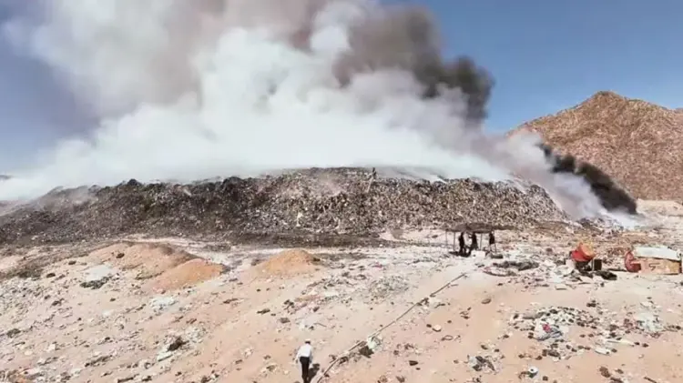 Revelan causas del incendio en relleno sanitario en Hermosillo