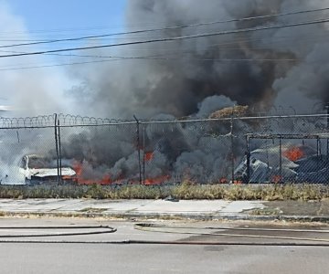 Incendio consume 8 vehículos en la colonia Olivares