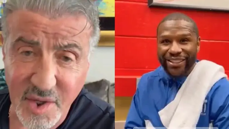 Sylvester Stallone, actor de cine; Floyd Mayweather, ex boxeador. (Fotos: Capturas de video)