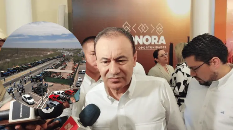 Alfonso Durazo reconoció a los agricultores tras lo sucedido el pasado martes. (Foto: Pablo Reyes)
