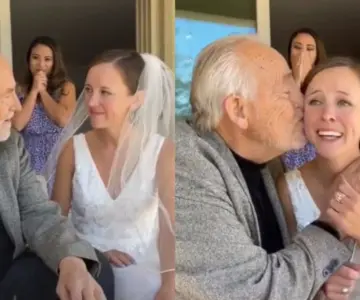 Hombre con Alzheimer reconoce a su hija el día de su boda