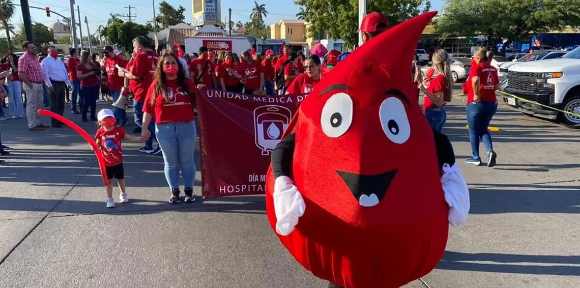 Marchan en Cajeme para concientizar sobre la donación de sangre