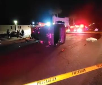 Hombre perdió la vida prensado en accidente carretero en Guaymas