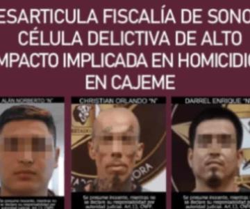 Desarticula Fiscalía célula de alto impacto en Cajeme