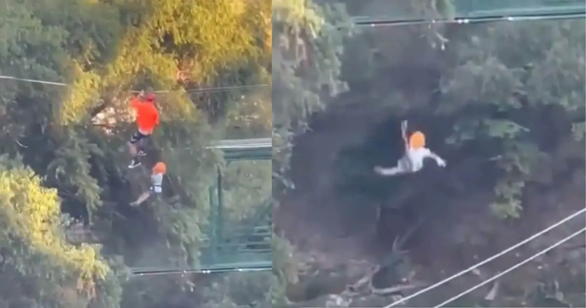 Niño cae de una tirolesa al romperse su arnés en Parque Fundidora
