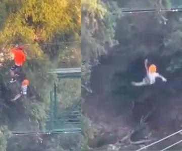 Niño cae de una tirolesa al romperse su arnés en Parque Fundidora