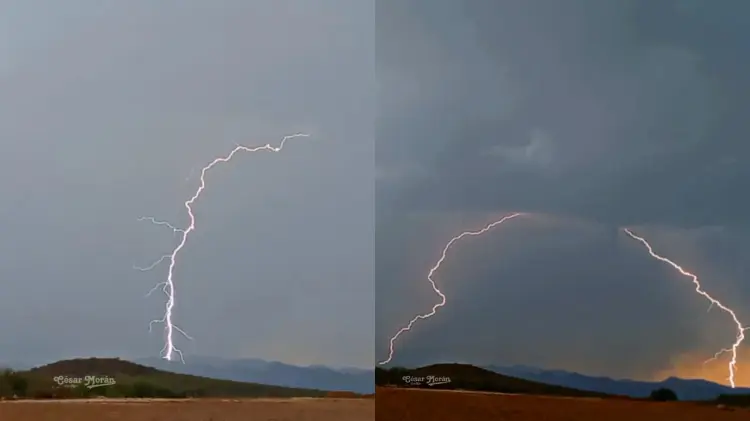 Caída de rayos en Sonora (Foto: ClimaSon/EXPRESO)