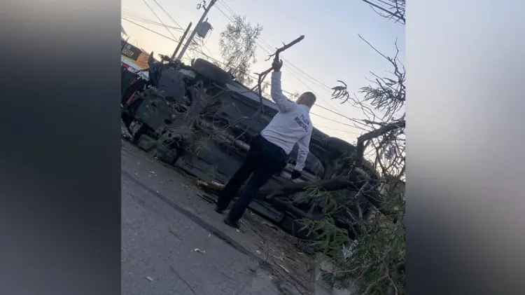 El percance ocurrió en la calle Reforma y Ley Federal del Trabajo. (Foto: Especial/EXPRESO)