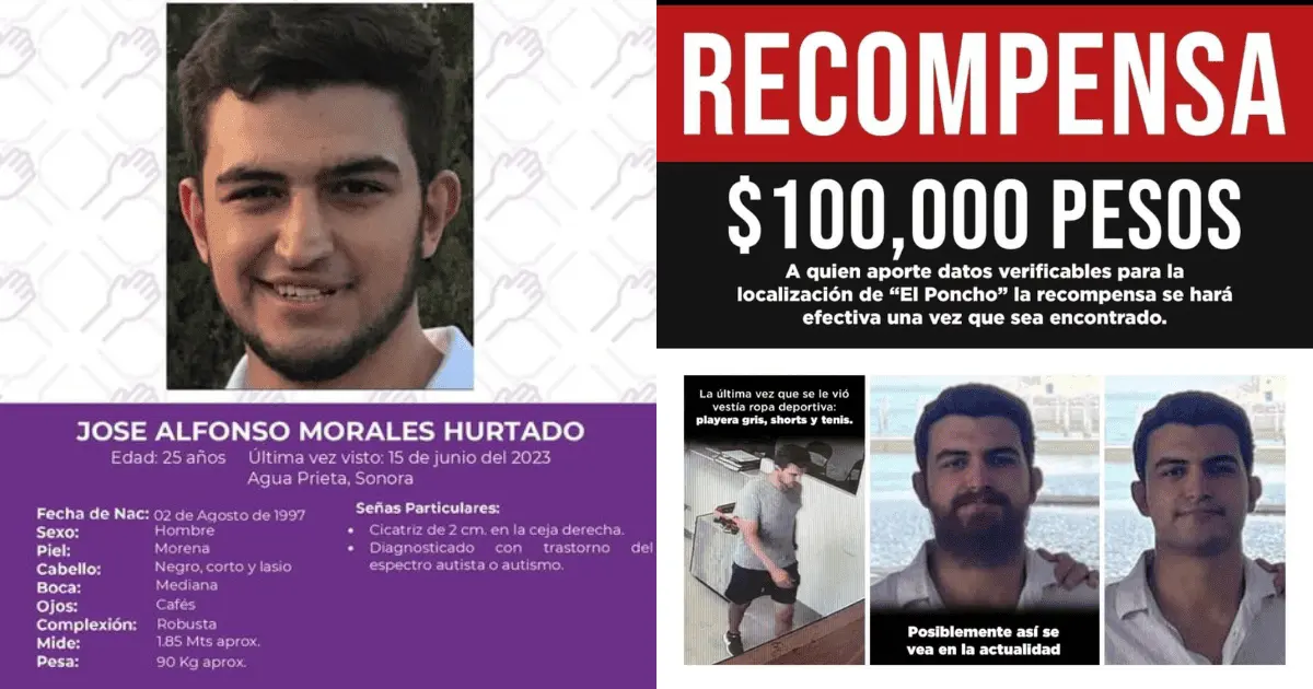 Ofrecen 100 mil pesos de recompensa por ubicar a José Alfonso