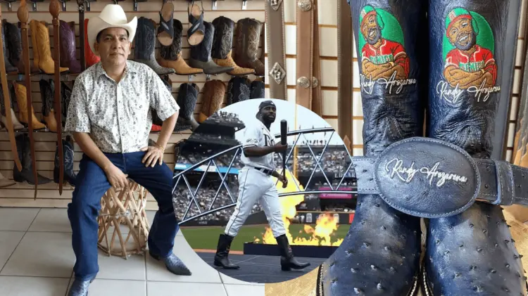 El navojoense fue el responsable de confeccionar las botas de Randy Arozarena. (Fotos: EXPRESO)