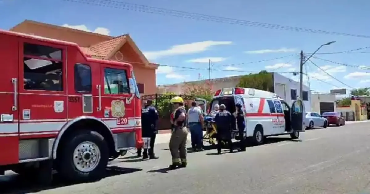 Mujer de la tercera edad afectada por fuga de gas en Balderrama