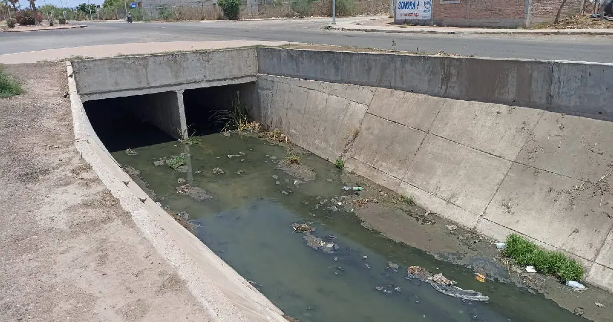 Vecinos piden dejen de tirar aguas negras al Dren Las Animas