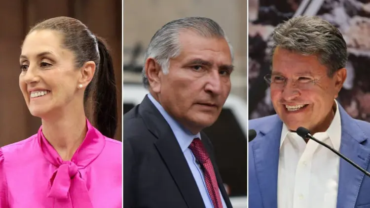 Claudia Sheinbaum, Adán Augusto López y Ricardo Monreal (Foto: Especial/EXPRESO)