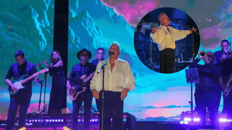 El artista congregó a miles de asistentes en el Malecón Turístico de Guaymas. (Foto: Cristian Ruiz)