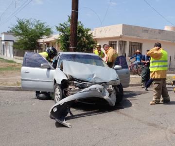 Aparatoso percance vial deja lesionado a un sexagenario en Navojoa