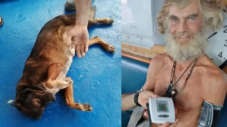 El hombre y su perrita pasaron tres meses a la deriva en el Océano Pacífico. (Especial/EXPRESO)