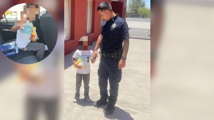 Policías rescatan a menor abandonado en casa de Romanza Residencial (Foto:Especial/EXPRESO)