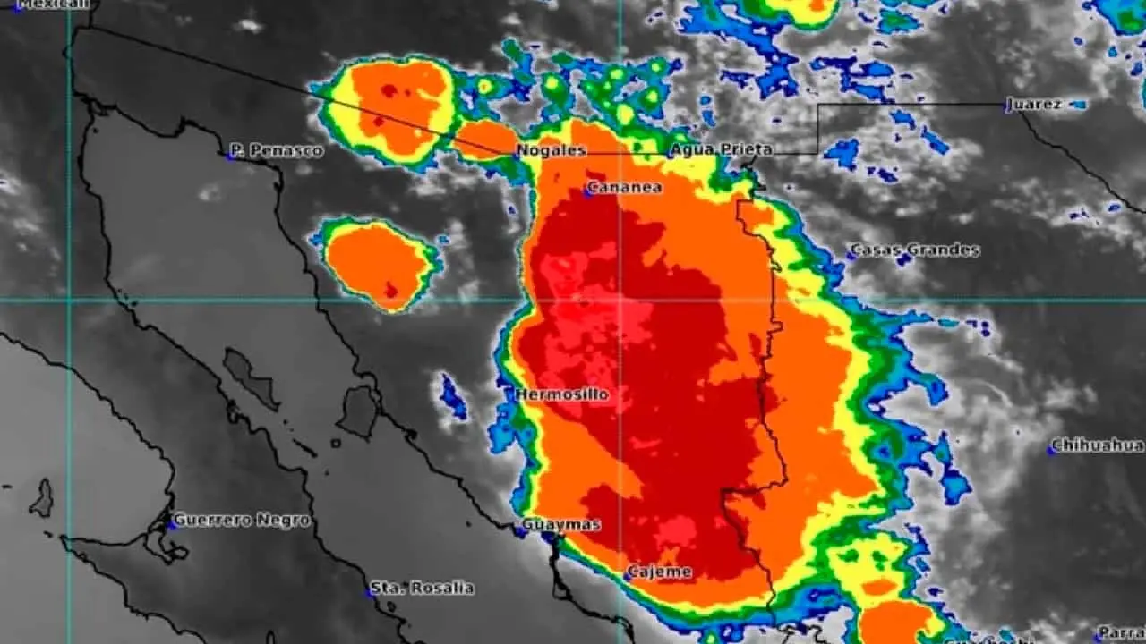 Alerta CEPC por tormentas en municipios de Sonora este sábado