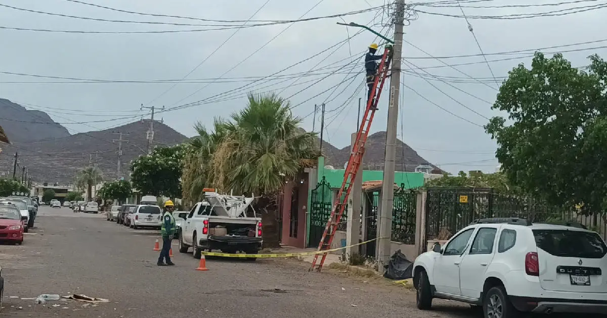 Restauración de energía eléctrica en Guaymas registra avance del 95%