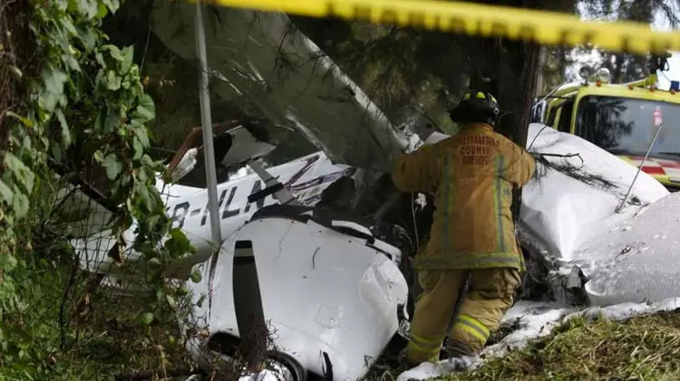 Así terminó la avioneta en Veracruz. (Foto: Especial / EXPRESO)