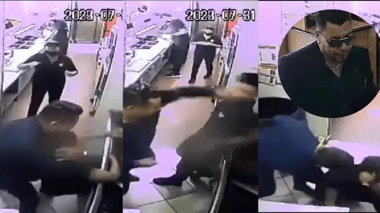 Un hombre ingresó hasta la cocina del local para golpear a un joven. (Foto: Especial/EXPRESO)