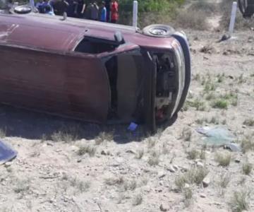 Volcamiento en carretera Obregón Hermosillo deja 15 lesionados