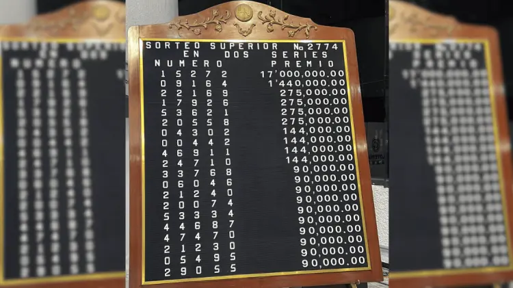 Ganadores del Sorteo Superior 2774 de la Lotería Nacional. (Especial / EXPRESO)