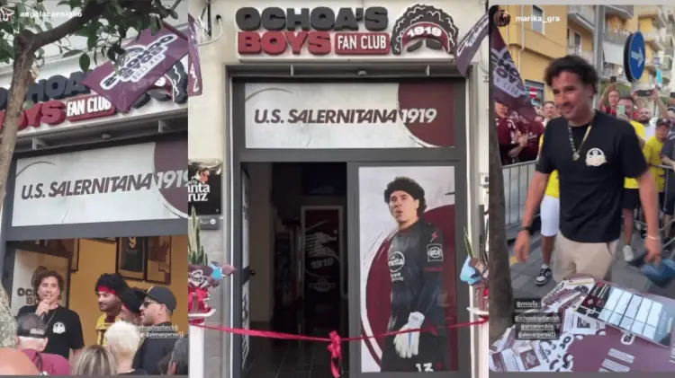 En Salerno, Guillermo Ochoa tiene su propio club de fans, el cual inauguró. (Foto: Cortesía)