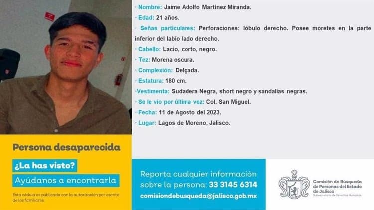 Ellos son los 5 jóvenes desaparecidos en Lagos de Moreno