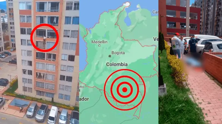 Mientras la gente evacuaba, la mujer cayó de un séptimo piso. (Foto: Cortesía)