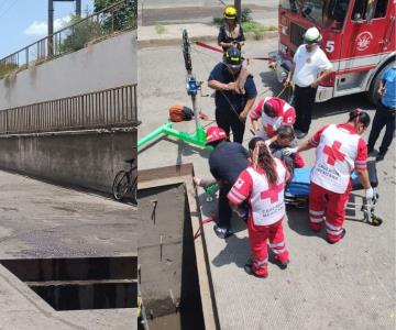 Adulto mayor cae 4 metros dentro de un cárcamo en Ciudad Obregón