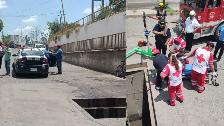 Paramédicos de Cruz Roja acudieron a auxiliar al señor. (Foto: Especial/EXPRESO)