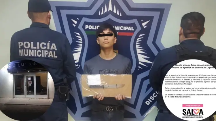 Niño es gravemente lesionado con arma blanca en barbería de Cajeme (Foto:Especial/EXPRESO)