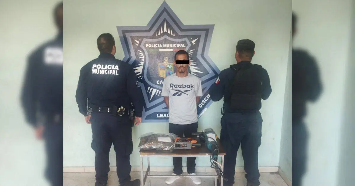 Detienen a un joven por sustraer artículos de una escuela en Cajeme