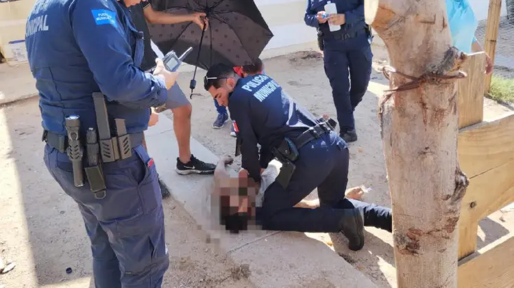 Hombre sufre descarga eléctrica y es trasladado al hospital (Foto:Especial/EXPRESO)
