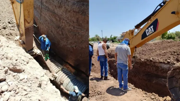 Rehabilita Oomapasn área donde apareció socavón en Navojoa