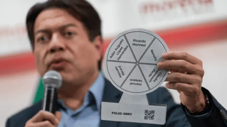 Presenta Morena la boleta circular que será utilizada en la encuesta. (Foto: Especial/EXPRESO)