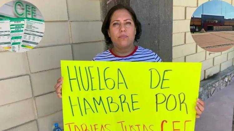 Marisela cumple un mes en huelga de hambre contra la CFE (Foto:Especial/EXPRESO)