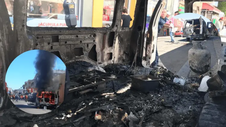 La camioneta era utilizada para calentar la carne de una taquería. (Foto: Jorge Flores/EXPRESO)