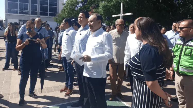 Alfonso Durazo estuvo presente en el Simulacro Nacional. (Foto: María José Noyola/EXPRESO)