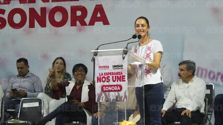 Claudia Sheinbaum Pardo en Sonora. (Foto: Jorge Flores / EXPRESO)