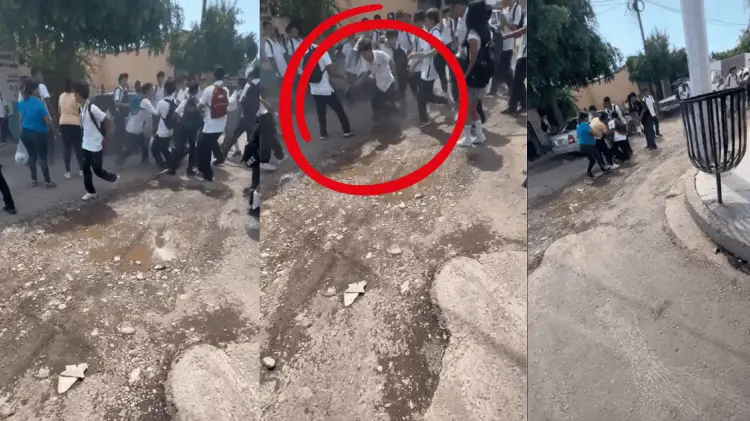 Un joven fue agredido por un tumulto de estudiantes. (Foto: Cortesía/Captura de pantalla)