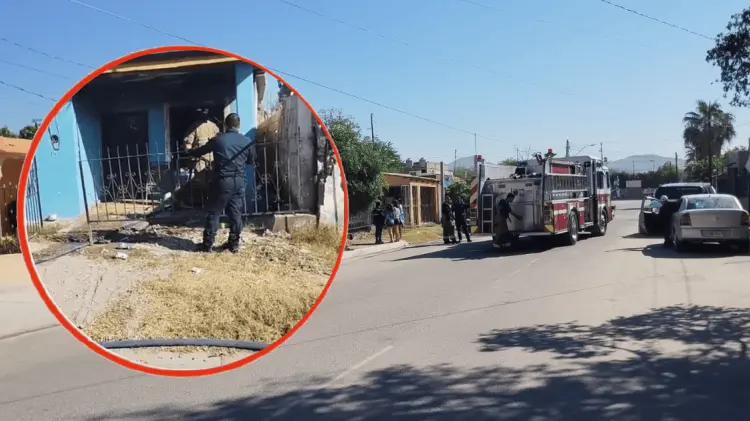 Un sillón en cenizas fue el saldo de este incidente. (Foto: Cortesía)