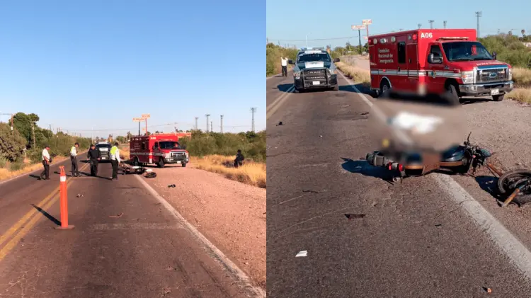 El cuerpo del motociclista quedó a la orilla de la carretera. (Foto: Especial/EXPRESO)