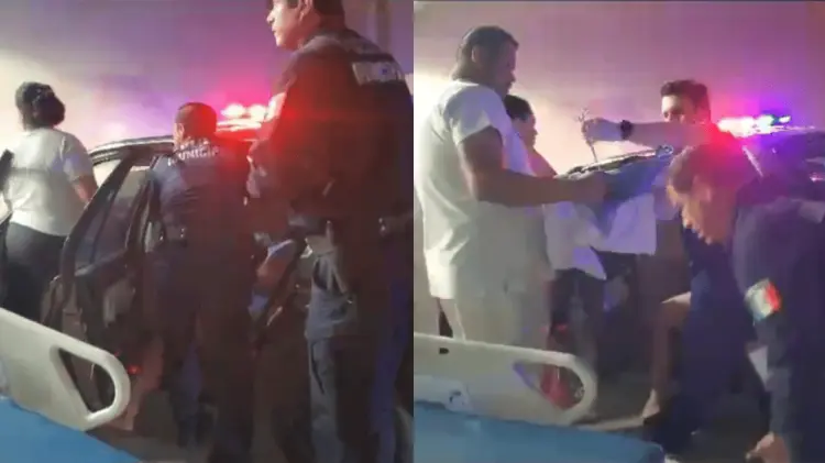 Los policías auxiliaron a la nueva madre y su recién nacido. (Foto: Cortesía)