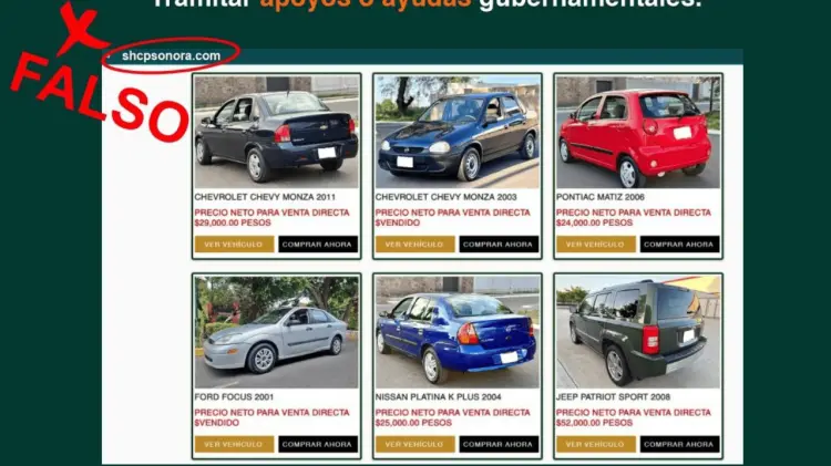 Este sitio ofrecía vehículos en remate. (Foto: Cortesía/EXPRESO)