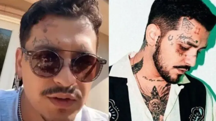 Christian Nodal prometió borrar sus tatuajes con el nacimiento de su hija. (Foto: Especial/EXPRESO)
