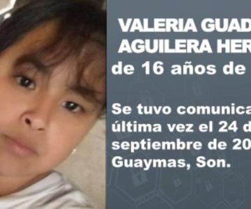 Buscan a Valeria Guadalupe, menor desaparecida en Guaymas